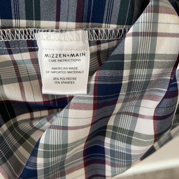 Mizzen + Main x-large trim fit long sleeve button up red white and blue - Picture 5 of 5